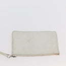 CHANEL Matelasse Drawstring Chain Shoulder Bag Leather Beige Gold CC Auth BAZ157-22