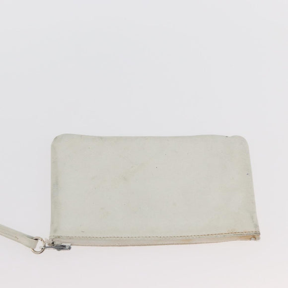CHANEL Matelasse Drawstring Chain Shoulder Bag Leather Beige Gold CC Auth BAZ157