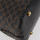 CELINE Macadam Canvas Shoulder Bag PVC Leather Black Gold Auth BAZ159A-16