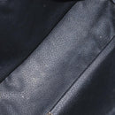 CELINE Macadam Canvas Shoulder Bag PVC Leather Black Gold Auth BAZ159A-10