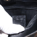CELINE Macadam Canvas Shoulder Bag PVC Leather Black Gold Auth BAZ159A-11