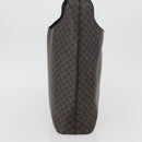 CELINE Macadam Canvas Shoulder Bag PVC Leather Black Gold Auth BAZ159A-4