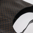 CELINE Macadam Canvas Shoulder Bag PVC Leather Black Gold Auth BAZ159A-6