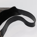 CELINE Macadam Canvas Shoulder Bag PVC Leather Black Gold Auth BAZ159A-7