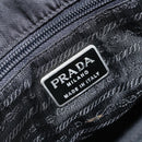 PRADA Hand Bag Nylon Black Silver Auth BAZ160-18