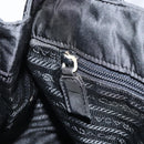 PRADA Hand Bag Nylon Black Silver Auth BAZ160-21