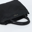 PRADA Hand Bag Nylon Black Silver Auth BAZ160-6
