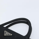 PRADA Hand Bag Nylon Black Silver Auth BAZ160-8