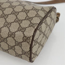 GUCCI GG Supreme Web Sherry Line Bag PVC Beige Gold 378 02 017 Auth BAZ162-10