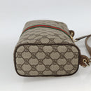 GUCCI GG Supreme Web Sherry Line Bag PVC Beige Gold 378 02 017 Auth BAZ162-5
