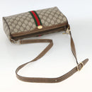 GUCCI GG Supreme Web Sherry Line Bag PVC Beige Gold 378 02 017 Auth BAZ162-7
