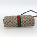 GUCCI GG Supreme Web Sherry Line Bag PVC Beige Gold 378 02 017 Auth BAZ162-9