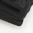 PRADA Shoulder Bag Nylon Black Silver Auth BAZ163-9
