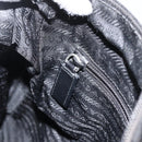 PRADA Shoulder Bag Nylon Black Silver Auth BAZ163-22