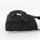 PRADA Shoulder Bag Nylon Black Silver Auth BAZ163-4