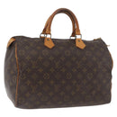 LOUIS VUITTON Monogram Speedy 35 Hand Bag M41524 LV Auth BAZ174-1