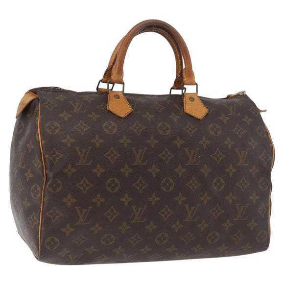 LOUIS VUITTON Monogram Speedy 35 Hand Bag M41524 LV Auth BAZ174
