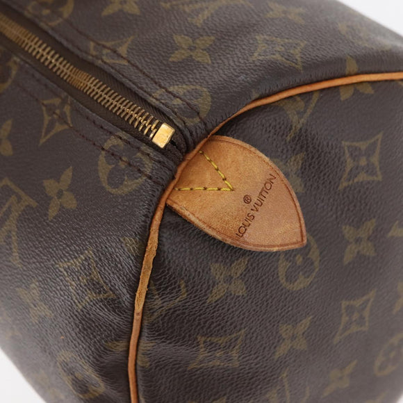 LOUIS VUITTON Monogram Speedy 35 Hand Bag M41524 LV Auth BAZ174