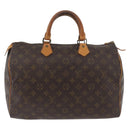 LOUIS VUITTON Monogram Speedy 35 Hand Bag M41524 LV Auth BAZ174-13