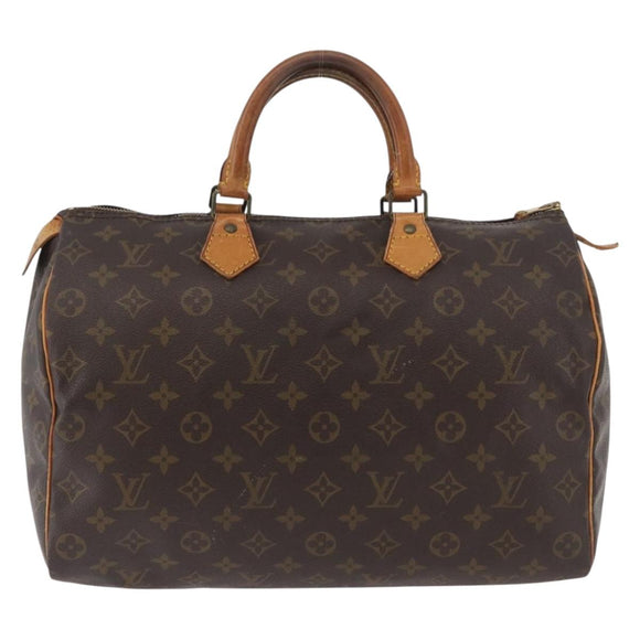 LOUIS VUITTON Monogram Speedy 35 Hand Bag M41524 LV Auth BAZ174
