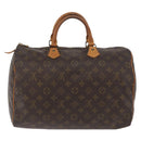 LOUIS VUITTON Monogram Speedy 35 Hand Bag M41524 LV Auth BAZ174-2