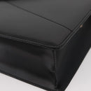 LOEWE Business Bag Leather Black Silver Auth BAZ175-14
