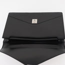 LOEWE Business Bag Leather Black Silver Auth BAZ175-10