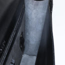 LOEWE Business Bag Leather Black Silver Auth BAZ175-19