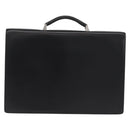 LOEWE Business Bag Leather Black Silver Auth BAZ175-2