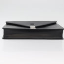 LOEWE Business Bag Leather Black Silver Auth BAZ175-5