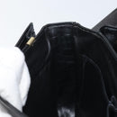 CELINE Horse Carriage Shoulder Bag Leather Black Gold Auth BAZ181-19