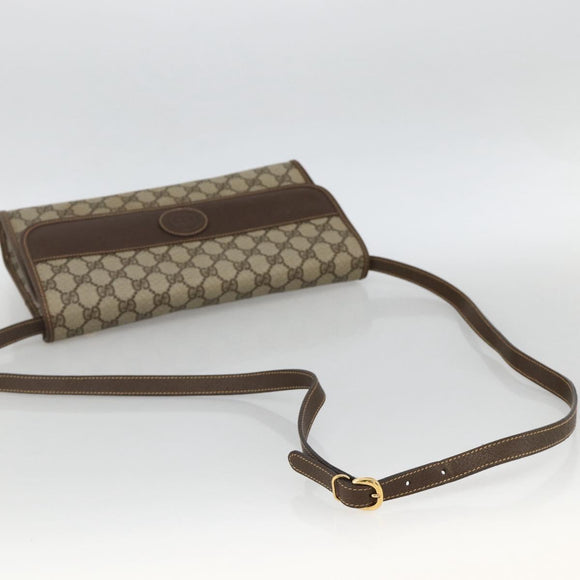 GUCCI GG Supreme Shoulder Bag PVC Beige Gold 004 58 0264 Auth BAZ182