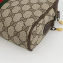 GUCCI GG Supreme Web Sherry Line Shoulder Bag PVC Beige Gold 010 378 Auth BAZ183-15