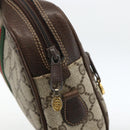 GUCCI GG Supreme Web Sherry Line Shoulder Bag PVC Beige Gold 010 378 Auth BAZ183-8