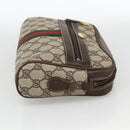 GUCCI GG Supreme Web Sherry Line Shoulder Bag PVC Beige Gold 010 378 Auth BAZ183-4