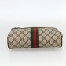 GUCCI GG Supreme Web Sherry Line Shoulder Bag PVC Beige Gold 010 378 Auth BAZ183-6