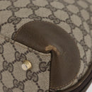 GUCCI GG Supreme Hand Bag PVC Beige Gold Auth BAZ197-11