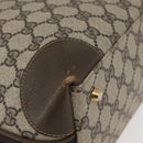 GUCCI GG Supreme Hand Bag PVC Beige Gold Auth BAZ197-12