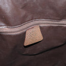 GUCCI GG Supreme Hand Bag PVC Beige Gold Auth BAZ197-15