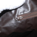 GUCCI GG Supreme Hand Bag PVC Beige Gold Auth BAZ197-19