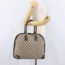 GUCCI GG Supreme Hand Bag PVC Beige Gold Auth BAZ197-23
