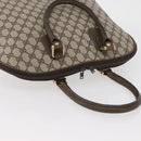 GUCCI GG Supreme Hand Bag PVC Beige Gold Auth BAZ197-6