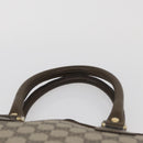 GUCCI GG Supreme Hand Bag PVC Beige Gold Auth BAZ197-8