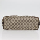 GUCCI GG Supreme Hand Bag PVC Beige Gold Auth BAZ197-9
