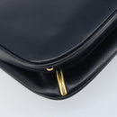 GUCCI Sherry Line Schoudertas Leer Marineblauw Goud Auth BAZ198A-16