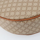 CELINE Macadam Canvas Shoulder Bag PVC Beige Gold Auth BAZ201A-11