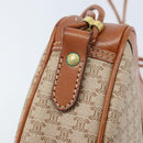 CELINE Macadam Canvas Shoulder Bag PVC Beige Gold Auth BAZ201A-14