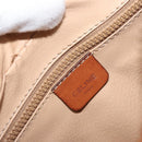 CELINE Macadam Canvas Shoulder Bag PVC Beige Gold Auth BAZ201A-17
