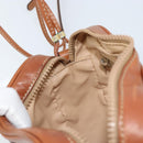 CELINE Macadam Canvas Shoulder Bag PVC Beige Gold Auth BAZ201A-20