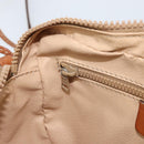 CELINE Macadam Canvas Shoulder Bag PVC Beige Gold Auth BAZ201A-21
